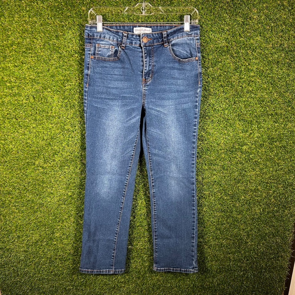 Honey & Bristle Womens Mid Rise Bootcut Jeans Blue Denim Size 10‎
